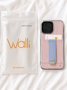Wallis Blue Strap Pin Stripe iPhone 15 Pro Max Case